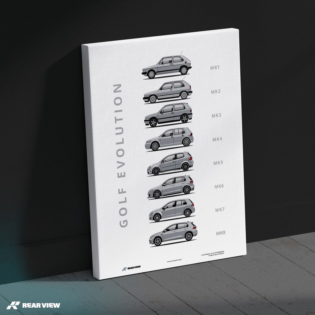 Golf - Car Art Print