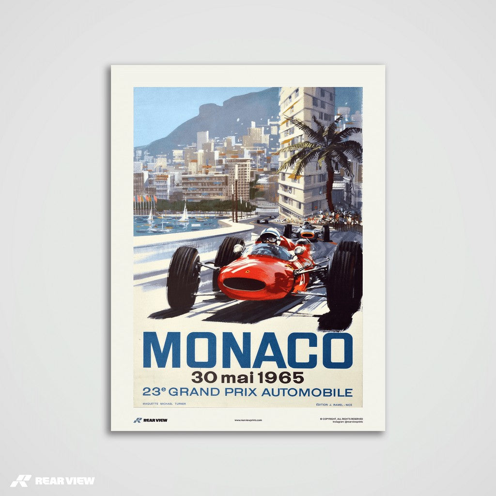 Vintage Grand Prix 1965 - Monaco Art Print